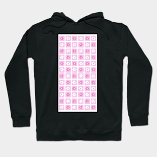 Aesthetic Minimalist Grid Flower Design Phone Case in Pink Hoodie